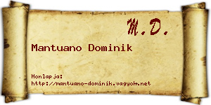 Mantuano Dominik névjegykártya